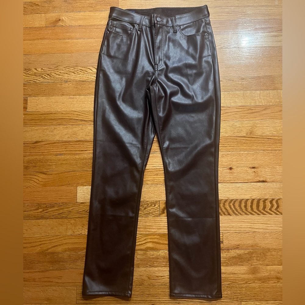 Gap Brown Faux Leather Pants